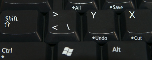 Undo with the Benq X-Touch 122 Keyboard