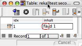 Umlaut entered with Rekall