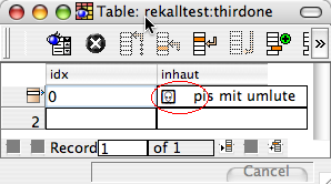 The same umlaut with Rekall